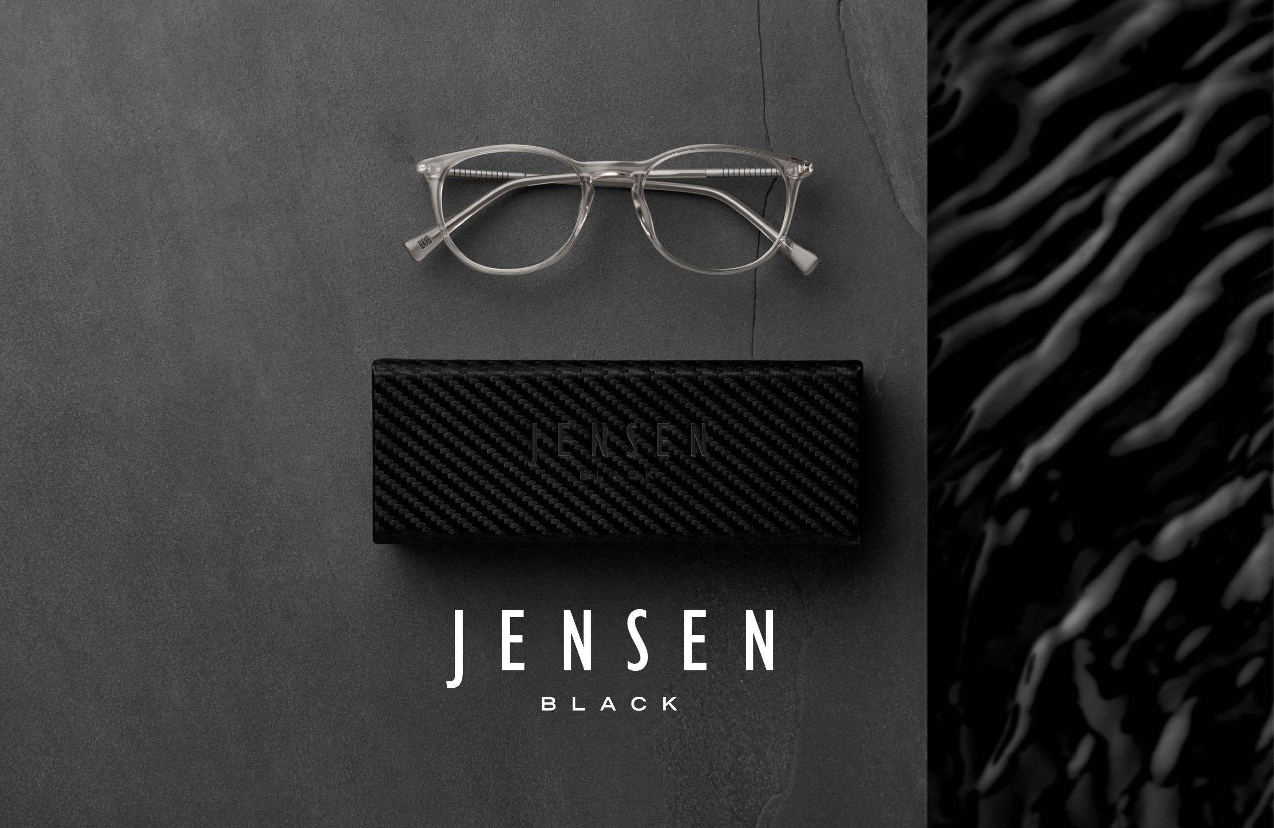 Jensen optical frame in grey crystal with 50mm eyesize