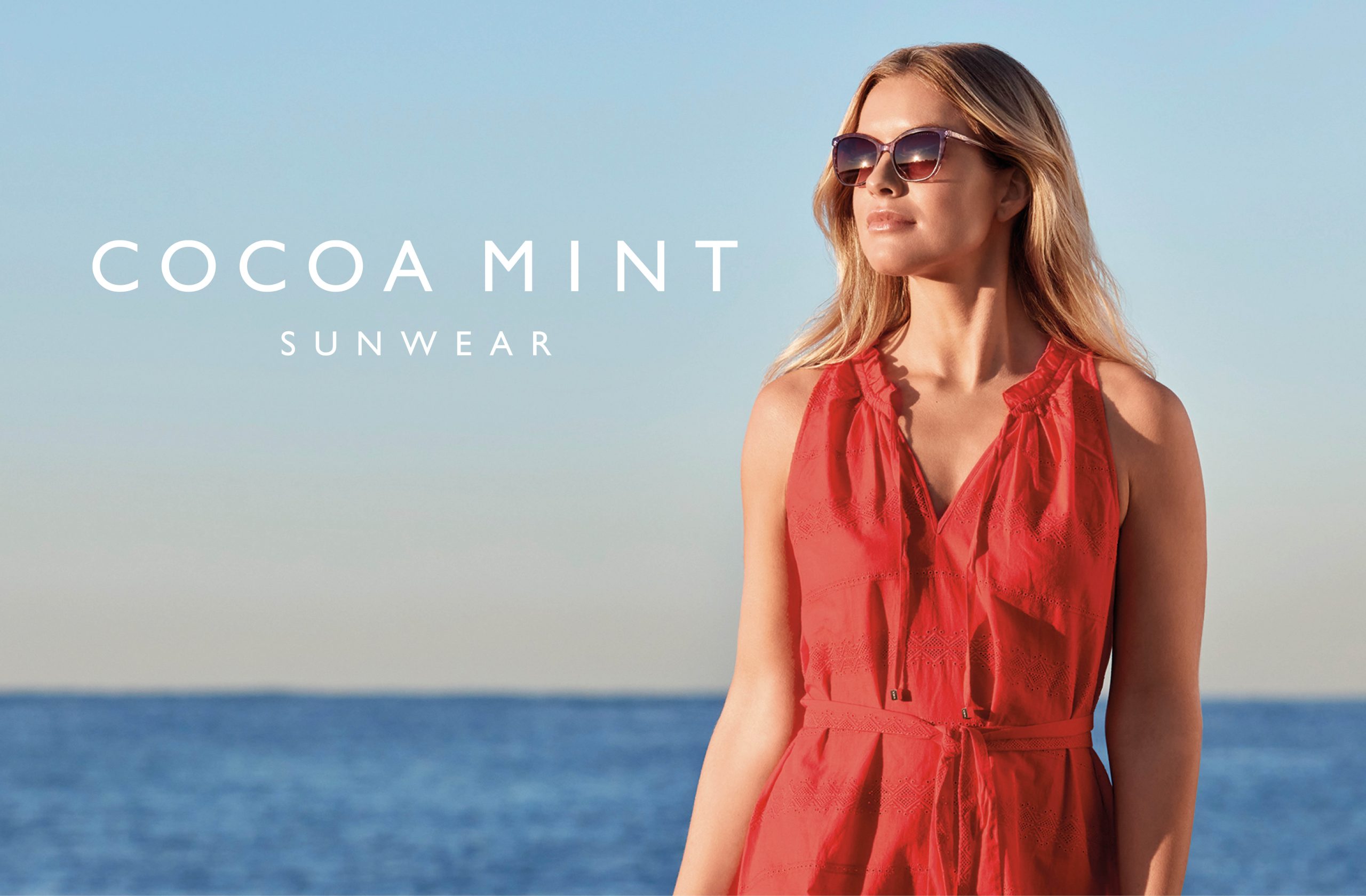 Model wears Cocoa Mint sunwear