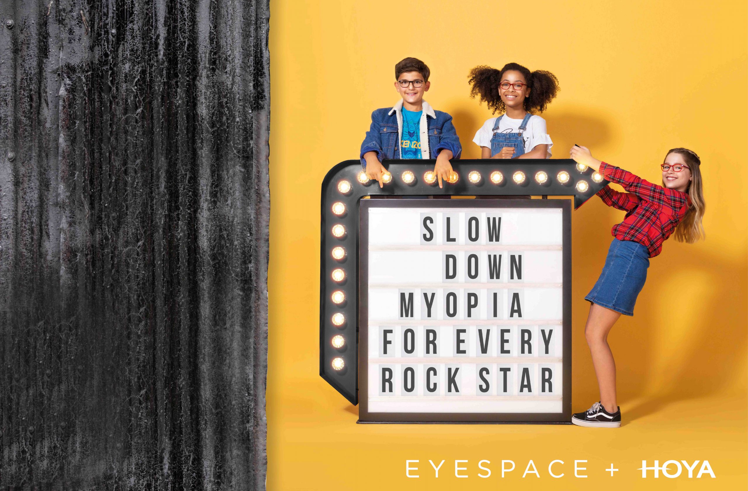 image saying: slow down myopia for every rock star
